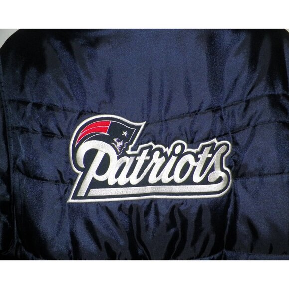 Men's L Reebok NFL New England Patriots Winter Jacket Hood - Picture 13 of 13